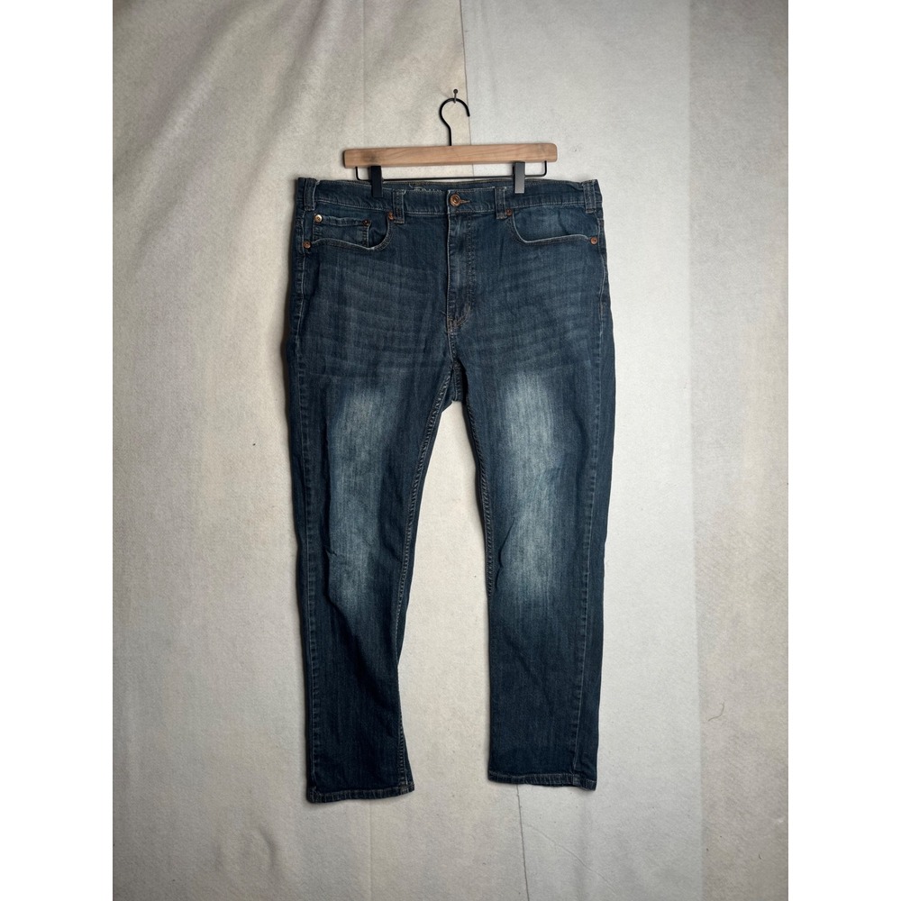 True‎ Nation Tapered Fit Jeans Mens 42x32 Blue Medium Wash Denim Pants